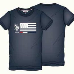T-shirt Uomo U.S. Polo con Stampa Bandiera