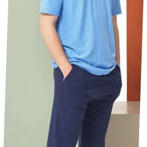 Pigiama da uomo mezza manica con pantalone lungo