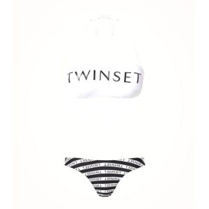 Bikini a fascia con logo