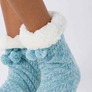 Babbuccia in Coral con Pompon "Brilliamo"
