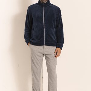 Giacca da Camera Full Zip in Coral Fleece Maryplaid