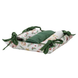 confezione 3 canovacci e cestino natale thun