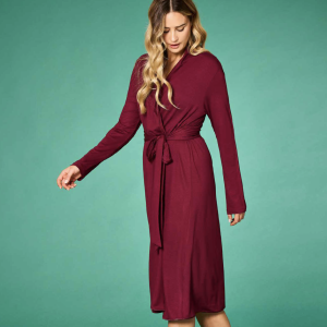 Vestaglia incrociata donna Bisbigli in jersey modal e tulle