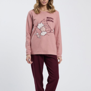 Pigiama Donna Serafino con Polsino Fantasia Happy People