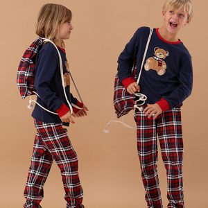Pigiama Unisex Bimbo/a in Interlock con Sacca Abbinata