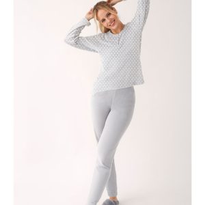 Pigiama donna in velluto elasticizzato