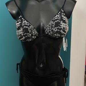 Bikini a Triangolo Nero con Paillettes Twinset – Ultimo Pezzo a Prezzo Speciale