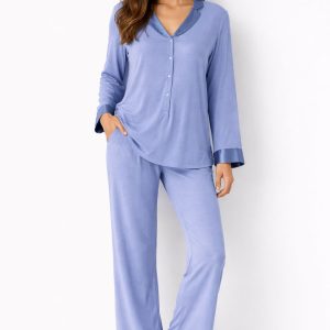 Pigiama Donna Bisbigli in Viscosa con Inserti in Raso