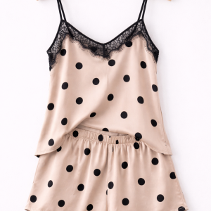 Pigiama corto donna in raso pois – Admas