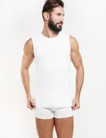 Smanicato Uomo Nottingham Girocollo in Cotone Bielastico