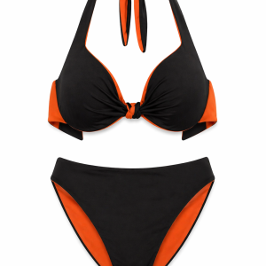 Bikini Modellante con Nodo Centrale e Slip Vita Alta