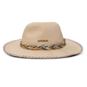 Cappello Iconique Effetto Rafia con Fascia Intrecciata