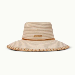 Cappello Iconique Effetto Rafia con Tesa Larga