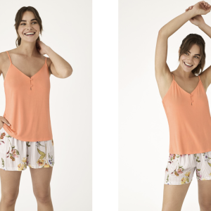 Pigiama donna Promise canotta e pantaloncino fantasia floreale