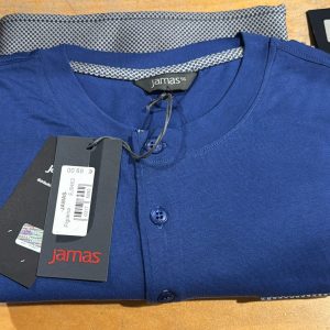 Pigiama uomo Jamas lungo blu tinta unita – Taglia 56