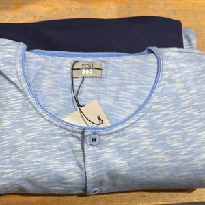 Pigiama uomo lungo tinta unita azzurro – Ultimo pezzo taglia 58