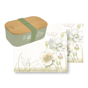 Set 2 tovagliette antimacchia + porta pranzo Bloom Multicolor THUN®