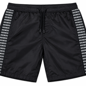 Bikkembergs Costume Uomo Boxer Nero con Bande Laterali Logate