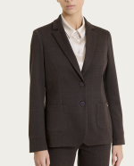 Blazer Donna Due Bottoni Tweed Jacquard Ragno – Chocolate Torte