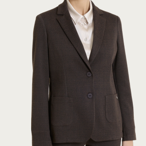 Blazer Donna Due Bottoni Tweed Jacquard Ragno – Chocolate Torte