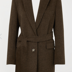 Blazer Twinset Marrone con Cintura in Vita