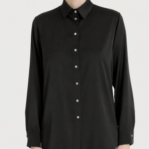 Camicia Donna Manica Lunga in Stretch Satin Ragno