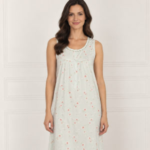 Camicia da notte donna Linclalor a spalla larga fantasia floreale