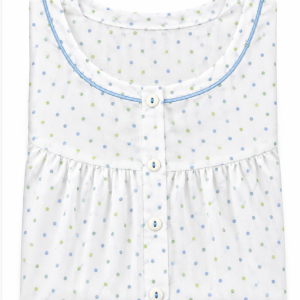 Camicia da notte donna Linclalor in mussola di cotone a spalla larga