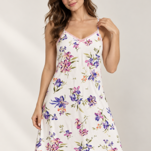 Camicia da notte donna Promise floreale con spalline – Ultimo pezzo Tg. S