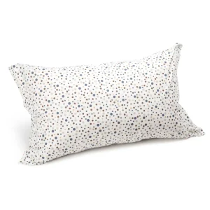 Coppia Federe Pois in Cotone 50x80 cm – Blu, Corallo e Naturale