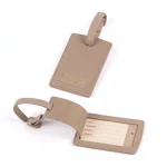 Etichetta bagaglio Inez THUN in PU – Beige e Marrone