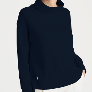 Felpa Ragno Donna Over in Velvet con Collo a Ciambella