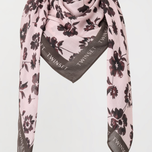 Kefia Twinset a Fantasia Floreale con Logo