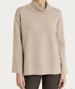 Maglia Donna NaturalSoft con Collo a Ciambella e Maniche Lunghe