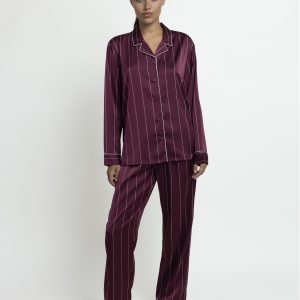 Pigiama Donna Admas Luxury Diplomatic in Raso – Bordeaux