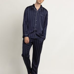 Pigiama Uomo Admas Luxury Diplomatic in Raso – Blu Navy