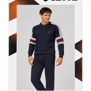 Pigiama uomo Lotto Homewear lungo – Blu/Azzurro – Taglie S-XXL