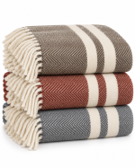 Plaid con Frange Fantasia Chevron