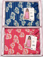 Camicia da notte donna Pigiamiamoci in cotone con spallina stretta – fantasia floreale