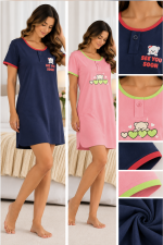 Camicia da Notte Donna con Serafino e Stampa Orsetto – Promo €18