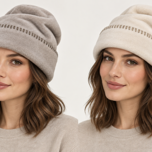 Cappello donna Mary Home in pile con risvolto
