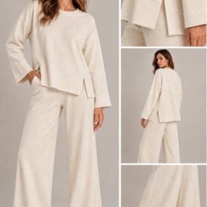 Completo Donna Bisbigli in Maglia con Pantalone a Palazzo