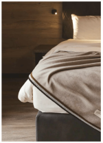 Coperta matrimoniale Maryplaid 250 × 210 cm – Tortora e malva