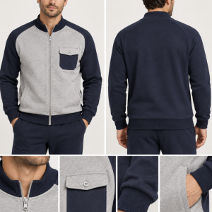 Giacca Uomo Jamas Bicolore Grigio e Blu con Zip – Ultimo Pezzo Taglia 56 Descrizione