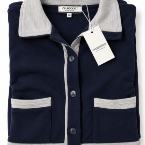 Giacca da Camera Uomo Clubdodici Blu e Grigio con Bottoni