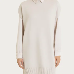 Maglione Lungo Donna Ragno in NaturalSoft Smanicato