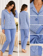 Pigiama Donna Bisbigli Pied-de-Poule – Caldo Cotone
