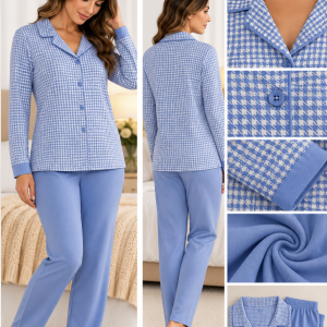 Pigiama Donna Bisbigli Pied-de-Poule – Caldo Cotone