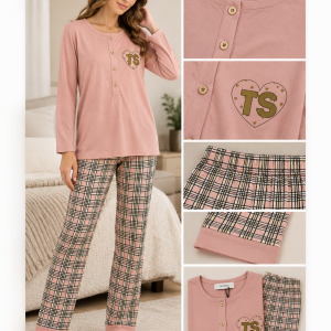 Pigiama Donna Twinset Rosa con Pantalone Tartan – Ultimo Pezzo Tg. S