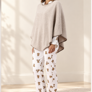 Poncho donna Maryhome in lana vergine